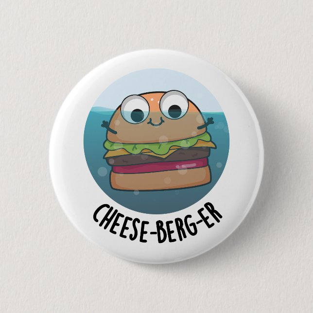 Badge Rond 5 Cm Pun de cheeseburger amusant Ice-berg (Devant)