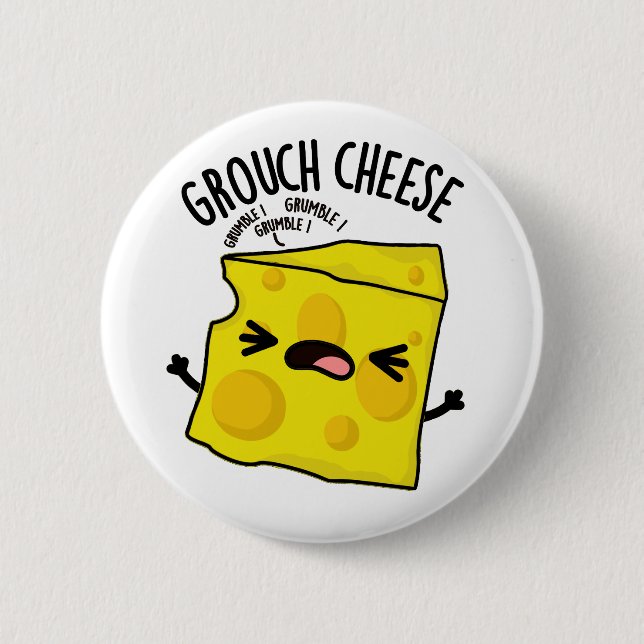 Badge Rond 5 Cm Pun de fromage de Grou (Devant)