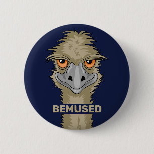 Badge Rond 5 Cm Pun Emu Drôle Emu