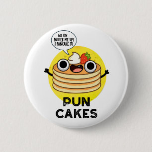 Badge Rond 5 Cm Puncakes Drôle Pancake Pun
