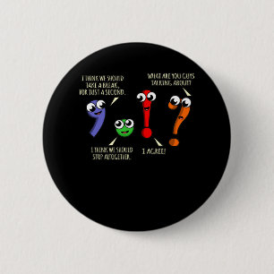 Badge Rond 5 Cm Punctuation Marks English Language Teacher
