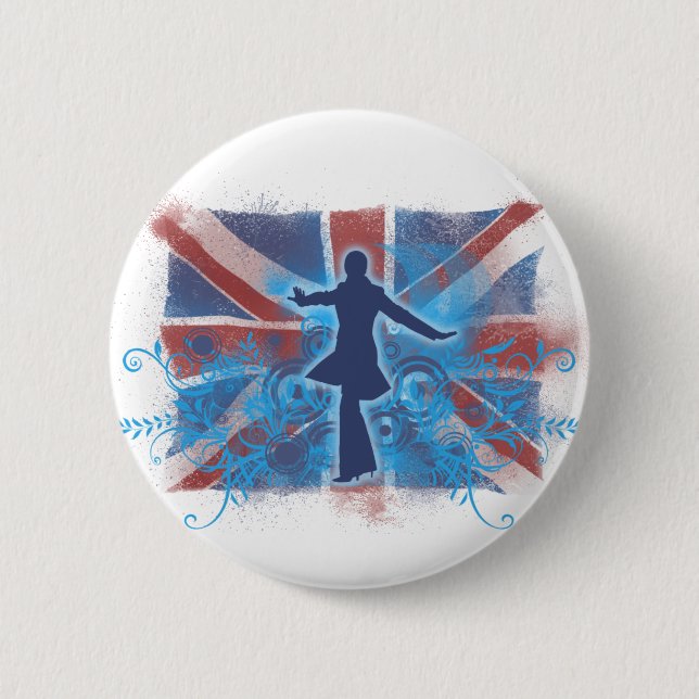 Badge Rond 5 Cm Punk BRITANNIQUE (Devant)