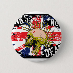 Badge Rond 5 Cm Punk britannique non mort