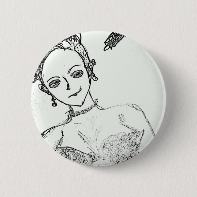 Badge Rond 5 Cm punk girl est sophie ? ? ? (Devant)