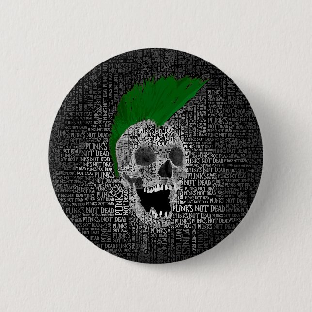 Badge Rond 5 Cm Punk n'est pas mort (Devant)
