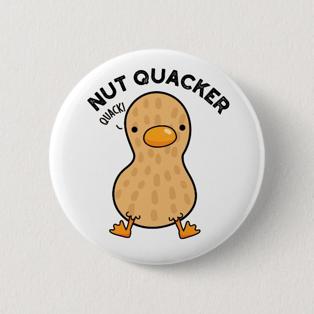 Badge Rond 5 Cm Puns d'arachide amusants Quacker de noix (Devant)
