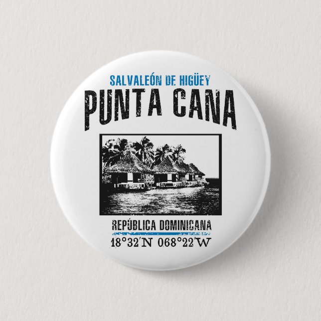 Badge Rond 5 Cm Punta Cana (Devant)