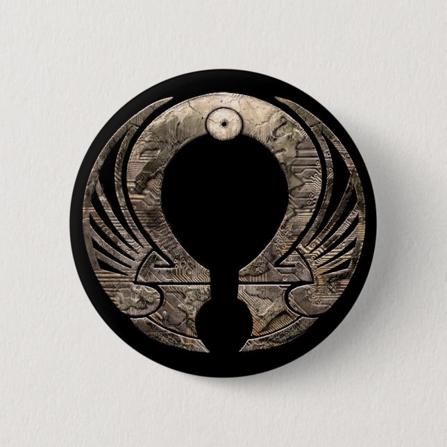 Badge Rond 5 Cm Punto Omega - bouton de logo (Devant)