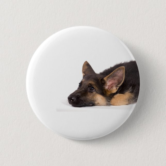 Badge Rond 5 Cm puppy german sheperd (Devant)