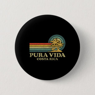 Badge Rond 5 Cm Pura Vida Beach Costa Rica Famille Vacances Vintag