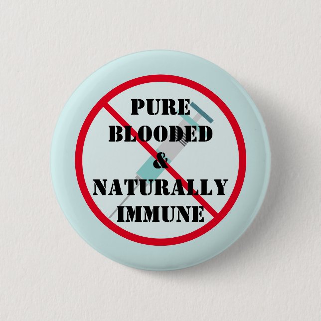 Badge Rond 5 Cm Pure et naturellement immuable (Devant)