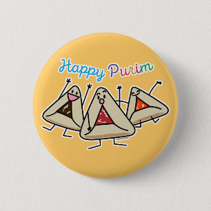 Badge Rond 5 Cm Purim hamantaschen la pâtisserie Sameach Oznei