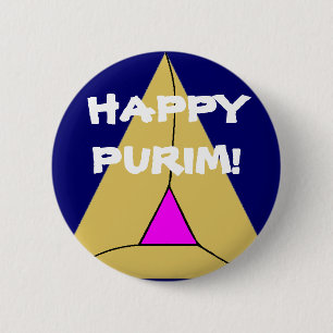 Badge Rond 5 Cm PURIM HEUREUX ! Bouton