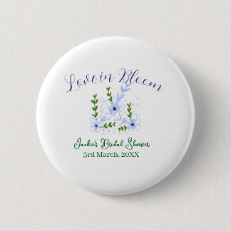 Badge Rond 5 Cm Purple boho love in Bloom bridal shower name retro