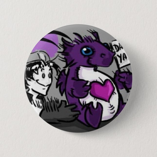 Badge Rond 5 Cm Purple Care Dragon (Devant)