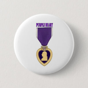 BADGE ROND 5 CM PURPLE HEART