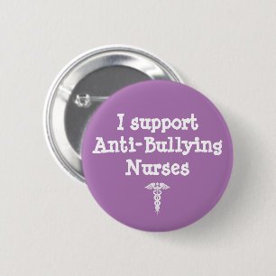 Badge Rond 5 Cm Purple Nurse Anti Bullying Nursing Student