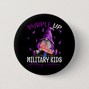 Badge Rond 5 Cm Purple Up For Military Kids Military Child Mois