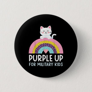 Badge Rond 5 Cm Purple Up For Military Kids Mois Militaire Enfant