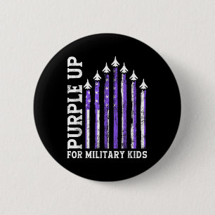 Badge Rond 5 Cm Purple Up Pour Le Mois Militaire Enfant