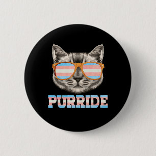 Badge Rond 5 Cm Purride Cat Pride LGBT Transgenre Drapeau Transgen