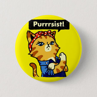 Badge Rond 5 Cm Pursist, Pursist de chat, pursist de chat