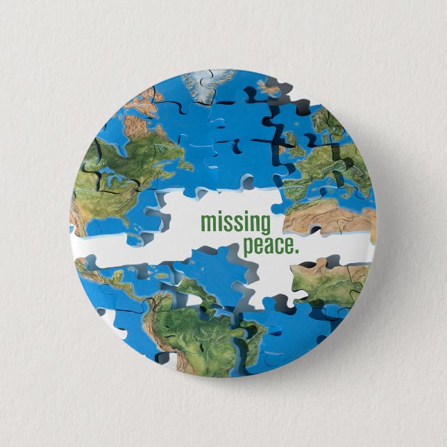 Badge Rond 5 Cm Puzzle de paix du monde (Devant)