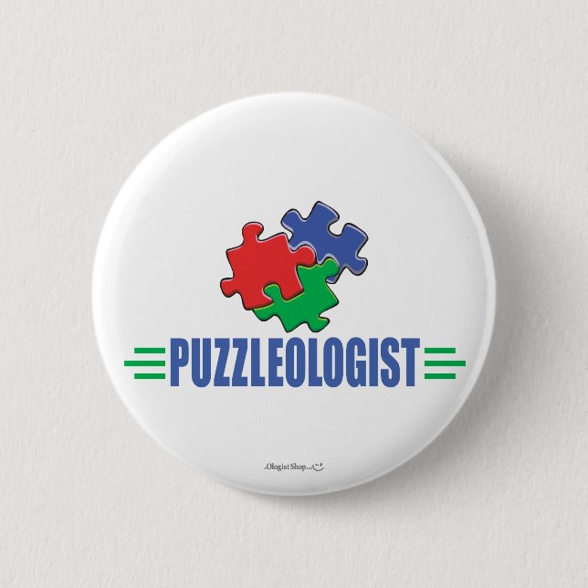 Badge Rond 5 Cm Puzzle drôle (Devant)