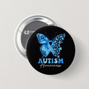 Badge Rond 5 Cm Puzzle Papillon Coloré