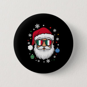 Badge Rond 5 Cm Pyjama de Noël italien drôle assorti Fa italien