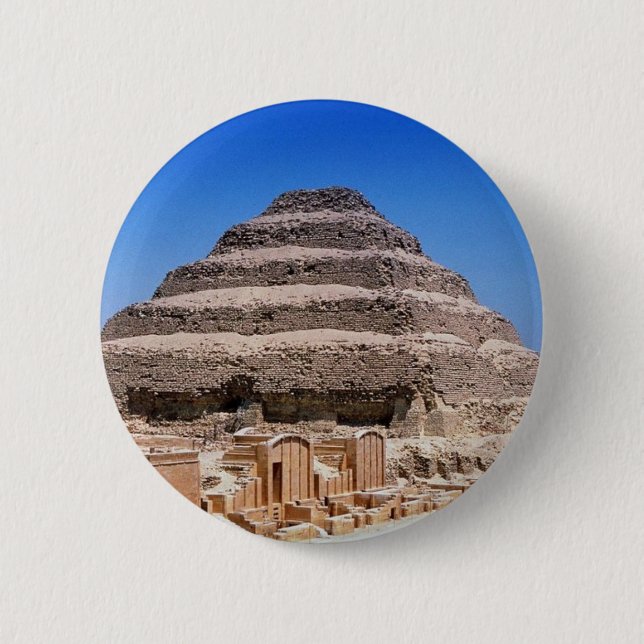 Badge Rond 5 Cm Pyramide de Djoser (Devant)