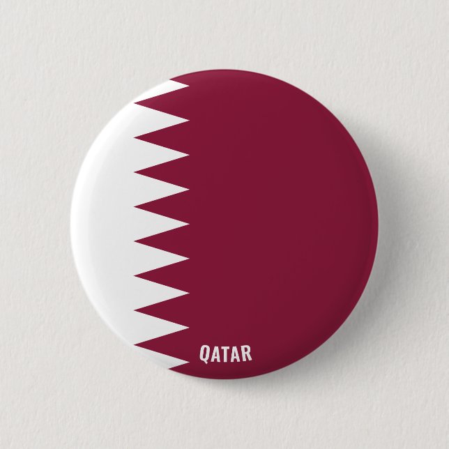 Badge Rond 5 Cm Qatar Flag Cute Patriotic Button (Devant)