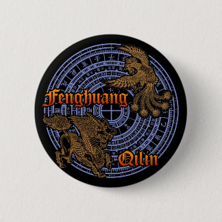 Badge Rond 5 Cm Qilin & Fenghuang
