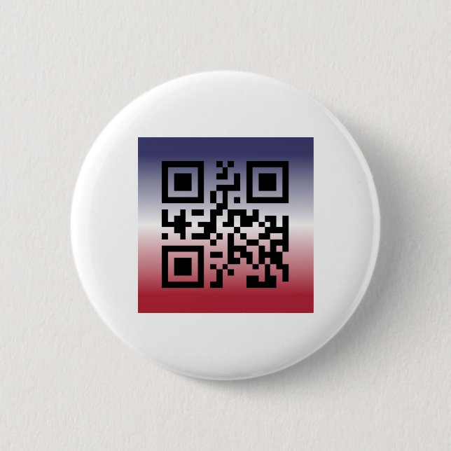 Badge Rond 5 Cm QR Code® dit : HEUREUX 4 JUILLET (Devant)