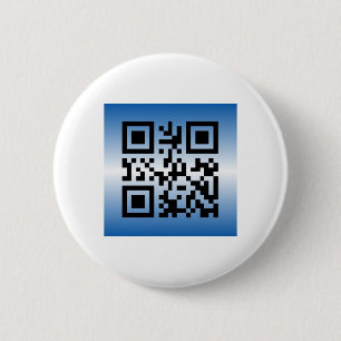 Badge Rond 5 Cm QR Code® dit : HEUREUX HANOUKKA