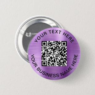 Badge Rond 5 Cm QR Code promotionnel violet