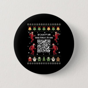 Badge Rond 5 Cm Qr Trump Dance Code Président Analyse De L'Instruc