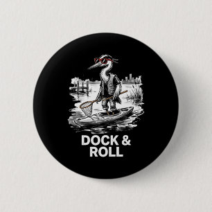 Badge Rond 5 Cm Quai de la Grande Aigrette et kayak de roulis sur