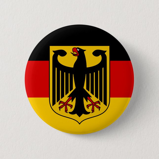 Badge Rond 5 Cm Qualité du drapeau allemand (Devant)