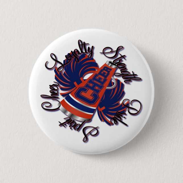 Badge Rond 5 Cm Qualités bleues et orange (Devant)