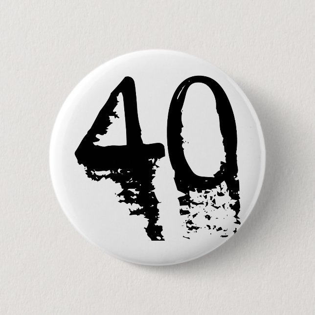 Badge Rond 5 Cm quarantième Anniversaire (Devant)