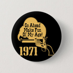 Badge Rond 5 Cm quarantième Anniversaire
