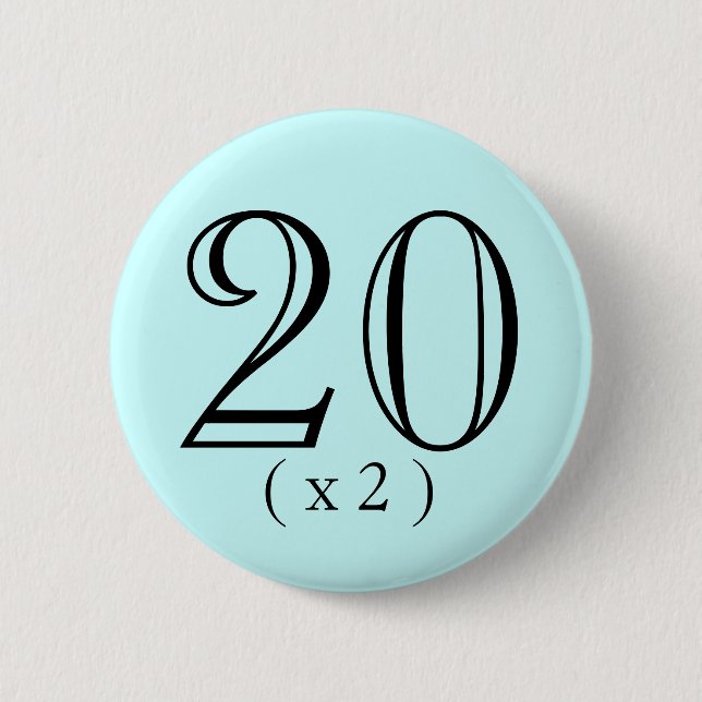 Badge Rond 5 Cm quarantième Bouton de amplification d'anniversaire (Devant)