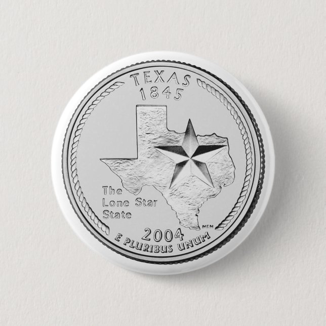 Badge Rond 5 Cm Quart de dollar du Texas (Devant)