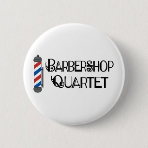 Badge Rond 5 Cm Quartet de raseur-coiffeur de Polonais de coiffeur
