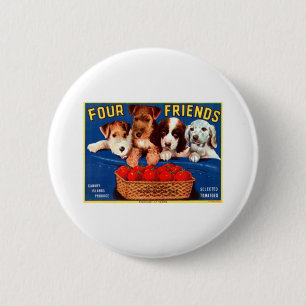 Badge Rond 5 Cm Quatre amis Tomtatoes