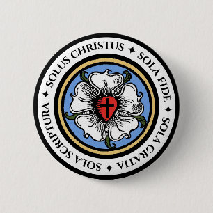 Badge Rond 5 Cm Quatre solas - luthérien