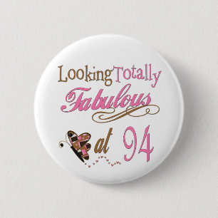 Badge Rond 5 Cm quatre-vingt-quatorzième Anniversaire