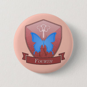 Badge Rond 5 Cm Quatrième - Épinette de l'école Mt. Calibeen