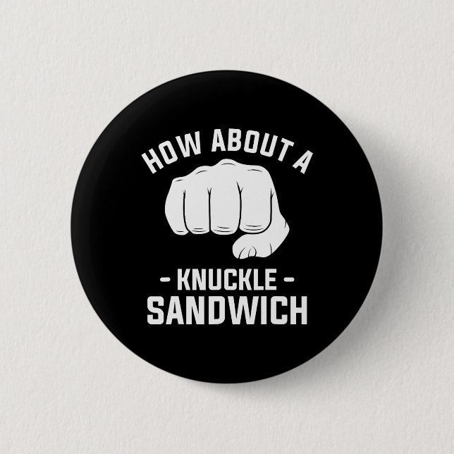Badge Rond 5 Cm Que diriez-vous d'une boîte à sandwich Knuckle 1 (Devant)